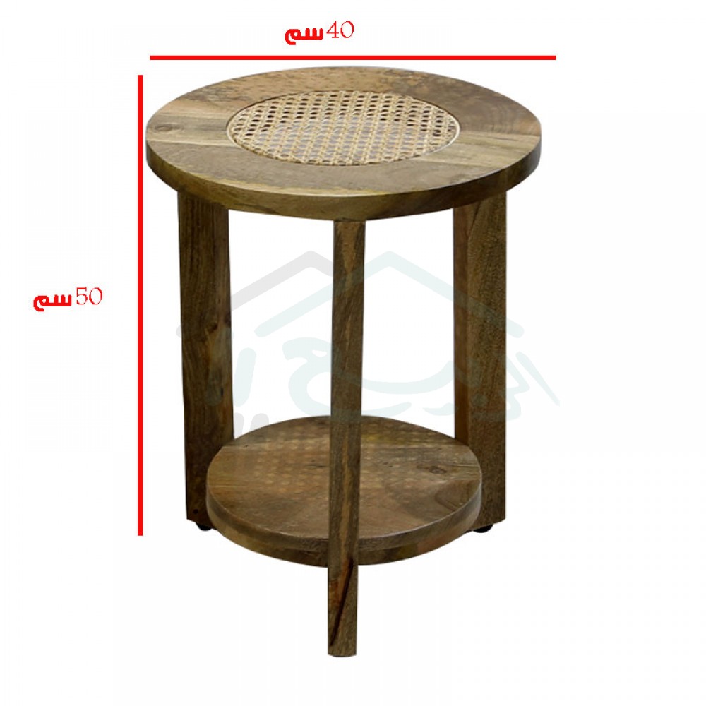 طاولة راتان خشب هندي طبيعي رقم AB343