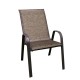 كرسي حديد قماش لون خشبي موديل990-2