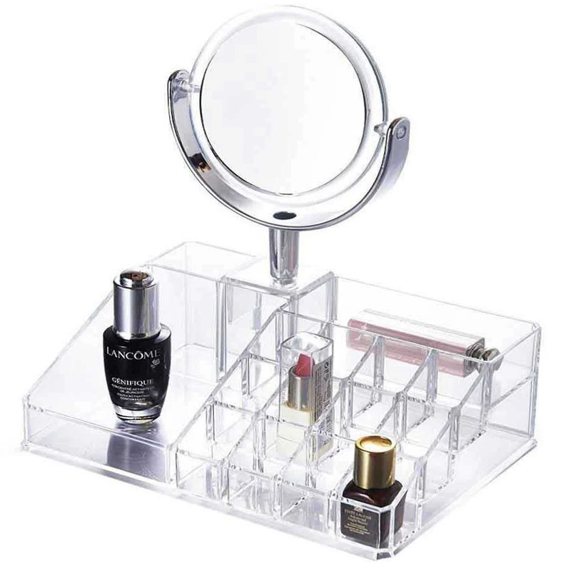 Acrylic Cosmetic Organizer with Mirror