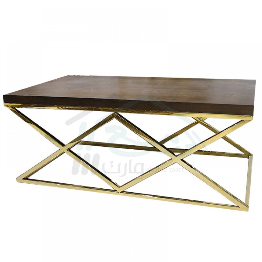 طاولة استيل ذهبي فردي خشب رقم: G771