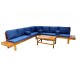 Blue wood heritage outdoor seating set