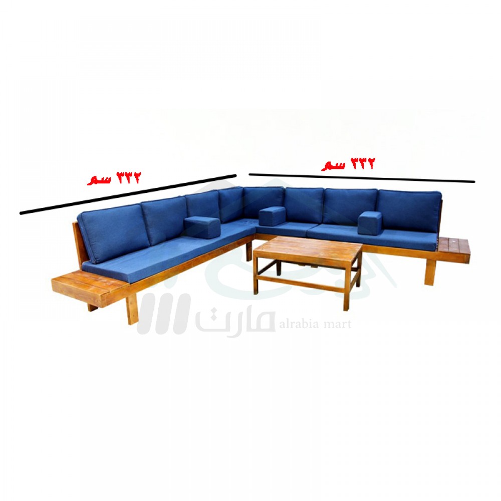 Blue wood heritage outdoor seating set