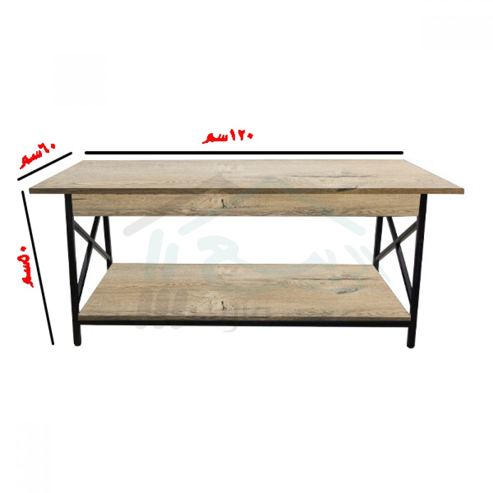 طاولة فردي خشب هيكل حديد لون بيج رقم: 2203