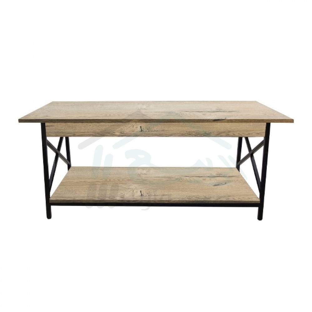 طاولة فردي خشب هيكل حديد لون بيج رقم: 2203