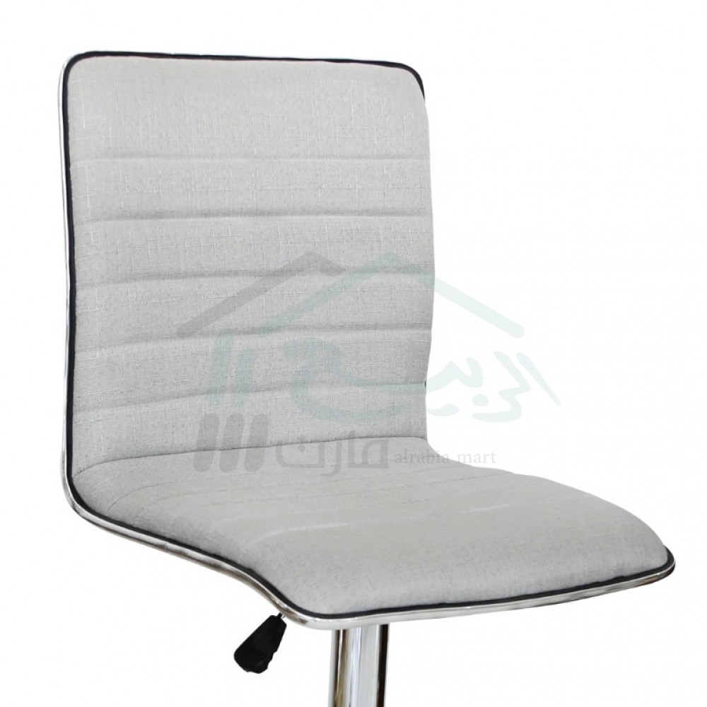 كرسي دوار قماش قابل للتعديل هيكل حديد لون رصاصي رقم 0393