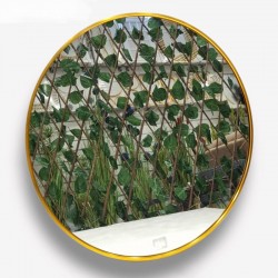 Circular wall mirror with golden frame, size 100 cm, No. 1-10905