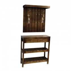 Cupboard, natural wood, 2 drawers, No. 1-91