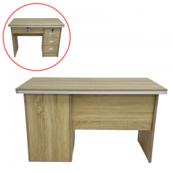 طاولة مكتب خشبي بيج مقاس 100سم  رقم SB6010