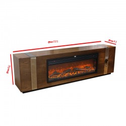 Brown wood decorative heater No. 0166