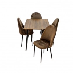 Brown dining table with 4 chairs No. MD10-12