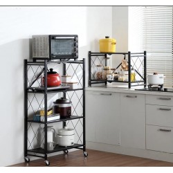 4-tier iron shelves with wheels
