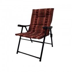 كرسي حديد مقعد قماش مخطط قابل للطي متعدد الألوان موديل: TC1202