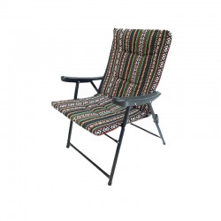 كرسي حديد مقعد قماش مخطط قابل للطي متعدد الألوان موديل: TC1204