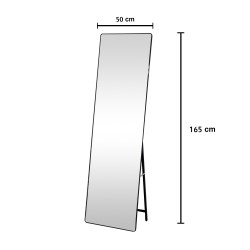  مرآة ستاند ارضية طولية موديل ارتقاع 165سم عرض 50 سم ، موديل : Z-01-3BLACK