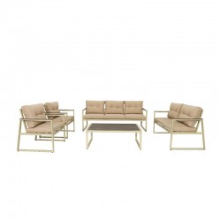 Outdoor seating set for 7 people, model: 211004NATURAL