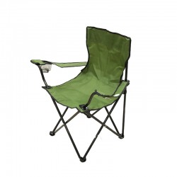  كرسي محمول قابل للطي من القماش مع حامل اكواب اخضر 