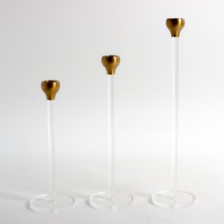 Gold acrylic candlestick set
