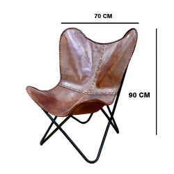  كرسي أثاث من الجلد من الحديد - داخلي في الهواء الطلق كرسي :CC05