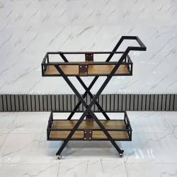 Two-tier wooden serving cart CN0005\C6