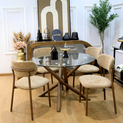   Dining table with 4 chairs: 22C19+A09