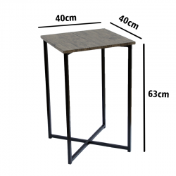  طاولة جانبية مربعة عصرية سطح بني:19133B