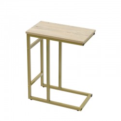  طاولة خدمة مفرد قاعدة حديد وسطح على شكل خشبي : 4203