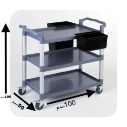  عربة طعام كبيرة من 3 طبقات سماوي : 15530-2