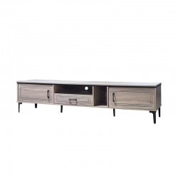 طاولة بلازما خشب كبير  مقاس 200 سم  TV031 WOOD/D,GREY/GREY