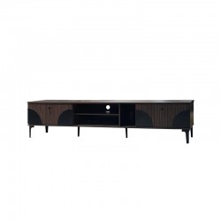 طاولة بلازما خشب عصري مقاس 200سم TV303 BROWN/GREY/WOOD