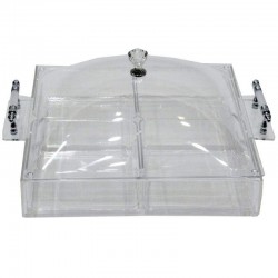 4 COMP SERVING TRAY W COVER H-1074-4