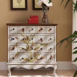   Coffe corner with drawers of luxurious wood, elegant and attractive
