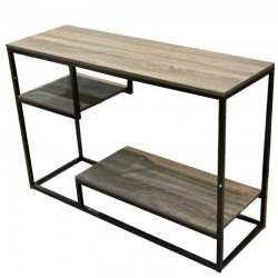  wood console grey tableTwo shelves 