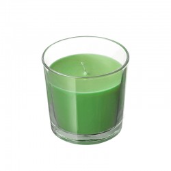  Scented candle in glass, apple and pear / green 7.5 cm SINNLIG