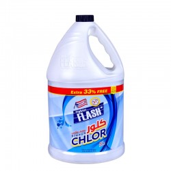   Chlorine Flash Bleach Disinfectant & Liquid Detergent -5 Liter + 33% Free Extra
