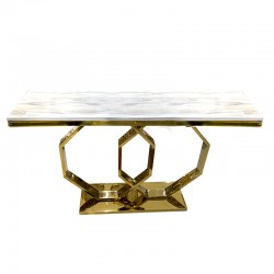    Gold Marble Steel Console 140cm SP132A