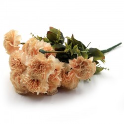  Artificial Flower Bouquet (Carnations) of 18 Flowers for Party, Office, Home Decoration (Melky) - CR-2432