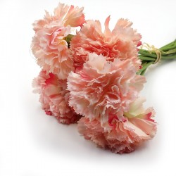  Artificial Flower Bouquet (Carnations) of 10 Flowers for Party, Office, Home Decoration (Melky) - CR-0416