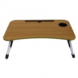   Children's study table, laptop table with cup holder, pen holder and ipad slot, foldable legs 002
