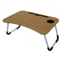   Children's study table, laptop table with cup holder, pen holder and ipad slot, foldable legs 002