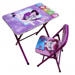  Kids study table and chair with happy cat stamps