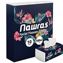   Nawras, Facial Tissues, 180X2 Ply, pack of 10 boxes
