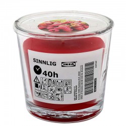Cup Candle Scented Strawberry Scented Red Round 40 Hours No.: 15747