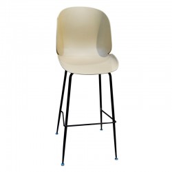 كرسي مرتفع بلاستيك قوائم حديد لون بيج رقم: D-853