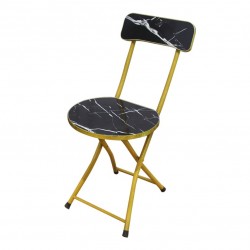 كرسي صغير قابل للطي لون رخامي هيكل ذهبي رقم: NHA-180