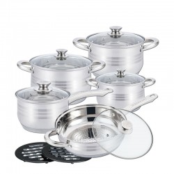 12 Pieces Steel Cookware Set No.: HF-4360