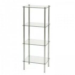 4 Shelf Square Clear Glass Table No.: TW006B
