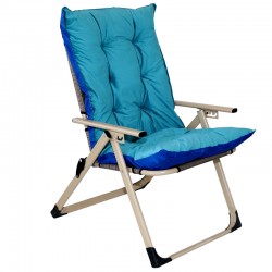 كرسي الفخامة مخمل هيكل حديد قابل للطي أزرق رقم:102007