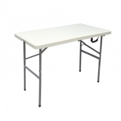 طاولة فايبر مستطيل قابلة للطي مقاس: 122*60سم أبيض رقم: 1-10182
