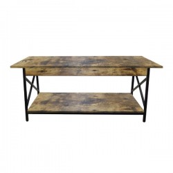 طاولة فردي خشب هيكل حديد لون عسلي رقم: 2203