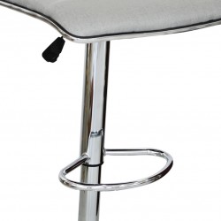 كرسي كونتر دوار قماش قابل للتعديل هيكل حديد لون رصاصي رقم 0393